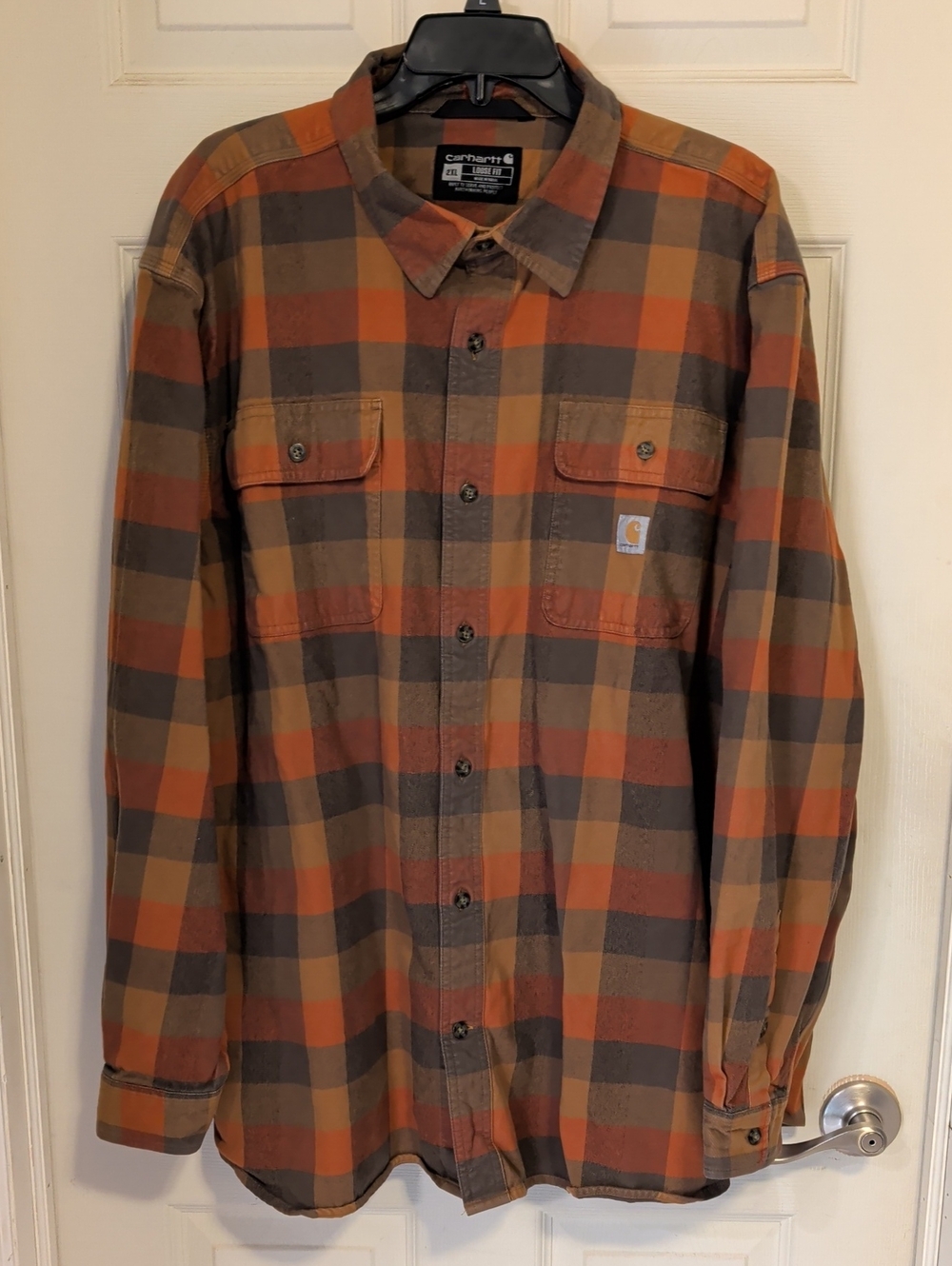 Carhartt loose fit heavyweight flannel plaid shirt Size 2XL
